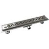AICA ITALY AICAIT Canaletta Scarico Doccia Canalina Scarico Doccia a Pavimento typo Wave in Acciaio Inossidabile per Box Doccia Bagno Piscina Drenaggio 90 cm
