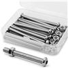 MINHER Set di viti e dadi esagonali interni M6-1,0 x 60mm in acciaio inox 304 18-8, viti a testa tonda (15 pezzi)