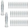 DBREAKS 30 tasselli per cavità M8 x 52 mm zincati, tasselli per pareti cave