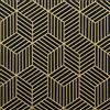 Micpolo Carta da parati autoadesiva rimovibile con motivo esagonale geometrico nero e oro, 45 x 300 cm, facile da pulire, decorativa, per mensole da parete, cassetti, armadietti e controsoffitti
