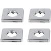 SEIWEI 4 pezzi di coperture per flange in acciaio inossidabile, 46x5 mm, piastra di scudo quadrata per copertura idraulica per braccio doccia, tubo, decorazione rubinetto