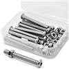 MINHER (20 Set) M6 x 40mm Kit di Viti Bulloni a Brugola e Dadi in Acciaio Inox 304,Vite a testa Bottone cilindrica con esagono incassato