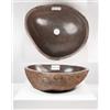 Wohnfreuden Findling - Lavabo da appoggio in pietra naturale, 40 cm, colore: grigio