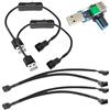 Gebildet Cavo Adattatore di Alimentazione per Ventola USB con Guaina PWM 5V USB a 3pin/4pin da 2pezzi con Interruttore,Regolatore di Velocità del Vento della Ventola,cavo Splitter PWM a 2vie,/3vie