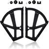 Kukyller Cerniera per scarpiera, cerniera in plastica scavata a due strati per scarpiera per scaffali, accessori per cassetti, ecc., ribaltamento liscio (black)