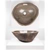 Wohnfreuden Findling - Lavabo da appoggio in pietra naturale, 40 cm, colore: grigio
