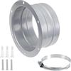 GZDILUOGS Flangia di sfiato dell'aria, 100 mm, in metallo, adattatore per tubo rotondo, flangia da parete con fascette stringitubo in acciaio inox e flangia da parete, viti flangia, adattatore per tubo di