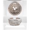 wohnfreuden Lavabo in marmo, rotondo, 30 cm, grigio, con selezione unica