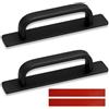 XBAIPIN Set di 2 maniglie autoadesive per porte scorrevoli, 180 mm, maniglie da cucina in lega di alluminio, impugnatura adesiva per armadi, maniglia scorrevole senza foratura, per armadi, porte