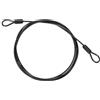 PATIKIL Filo Acciaio Inossidabile Rivestito Vinile 1/8 Dia Anelli, 6.6ft (79) Cavo Flessibile Catena Sicurezza Lanyard per Illuminazione Palco Esterna Lucchetti Bagagli, Nero