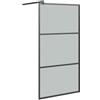 KGPWRCVD Parete doccia walk-in, 100 x 195 cm, vetro ESG, nero