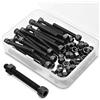 MINHER M5 x 50mm 40 Set Viti Bulloni a Brugola e Dadi in Acciaio al Carbonio,Vite a testa cilindrica con esagono incassato (Nero)