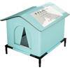 Generic Calore - Casetta per Gatti e Cuccia per il Freddo, Rifugio per Gatti da Esterno per Giardino, Cuccia Protettiva per Gatti Randagi da Pioggia e Freddo, Rifugio per Esterni Giardino Cortile Patio