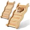 Keltorio 2 scale per criceti in legno, giocattolo da arrampicata, ponte per criceti, gerbilli, topi, piccoli animali