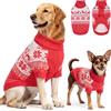 OUOBOB Maglione natalizio per cani XXXL, maglione a collo alto in maglia