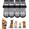 DLDIZM Calzini antiscivolo per cani concinturino regolabile 4 pezzi grande protezioni zampe per interni pavimenti lisci calze per cani antiscivolo per cani anziani calzini per cani taglia grande(XL)