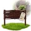 Floranica 1 pezzo Recinzione in vimini 10 cm x 30 cm - Staccionata da giardino intrecciata Palizzata Recinzione naturale Bordo aiuola