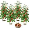 Generisch Traliccio per pomodori, 4 pezzi, 125 cm, in metallo, regolabile, supporto per piante fai da te, per pomodori, cetrioli, fiori, piante