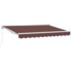 LKJephalotrop Tenda da sole con braccio articolato, 3 x 2,5 m, retrattile manualmente, con semicassetta e manovella, 165 cm, protezione solare per esterni come giardino o balcone, marrone