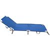 Linea Garden Friend Lettino Pieghevole Maiorca in Acciaio e PVC 600d Colore Blu