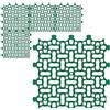 Gardenix - 4 pannelli di paddock, 1 m², per prato, 50 x 50 x 4 cm, colore: Verde