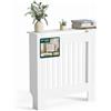 VOUNOT® Copritermosifone Moderno a Doghe Verticali 78×19×82 cm Bianco | Buona circolazione dell'aria, Mensola superiore, Intaglio battiscopa, Kit antiribaltamento, Per soggiorno ingresso e ufficio