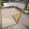 Hanse Home Pangli Tappeto Esterno Resistente alle intemperie Reversibile Bohemien Scandinavia Impermeabile Tinta Unita Geometrico Effetto 3D Giardino Balcone Terrazza Soggiorno Ocra 120X