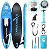 Exprotrek Stand Up Paddle Board - Tavola Sup Gonfiabile - Set Completo per Stand Up Paddling - Spessore 6'' - Adatta a Tutti i Livelli di difficoltà - Pagaia in Alluminio e Accessori, 150kg Max