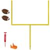 GoSports Football Field Goal Post - 6 or 8 ft Backyard Football Game