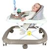 HUOLE Girello per Bambini, Passeggino Primi Passi con Altezza Regolabile, Babywalker con Vassoio Rimovibile Musicale Giocattolo, per Bambini 6+ Mesi, 67 * 72 * 92 cm - Cachi (B)