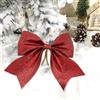 Comioke 20Pz Fiocchi Natalizi Glitterati Fiocchi Decorativi Nastro Fiocchetti Paillettes Decorazioni Natalizie Albero di Natale Ghirlanda Scatole Regalo Bomboniere Matrimonio Capodanno Fai da Te (Rosso)