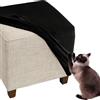RTSFKFS Copri Pouf Quadrato 50x50 80x80 40x40 60x60 100x100 90x90 110x110 Fodera Poggiapiedi Elastico in Velluto, Cover/Copertura/Protettiva for Ottomana(Nero,20/50cm)