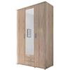 AVANTI TRENDSTORE - Kalle - Armadio ad ante a battente con specchio nel centro e con 2 cassetti in legno laminato, disponibile in 2 colori diversi, dimensioni: LAP 120x195x55 cm (Marrone)