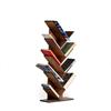 Vigo Wood Libreria ad Albero Geometrica a 8 Livelli, Scaffale Decorativo Multiuso per Casa e Ufficio, Grande (Noce)