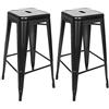 TureFans 2PCS, 76cm, Sgabelli Alti da Bar, Sgabello da Bar in Metallo, Industriale Sgabelli per Cucina, Ferro da Stiro, Molto Adatto a ristoranti e Bar (Nero)
