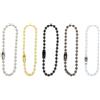 MAGICLULU 100 Pezzi Catena di Perline in Metallo Regolabile Colore Oro per Portachiavi e Pendenti Targhetta Chiusura a Connettore Lunga 2,4mm per Creare Portachiavi Personalizzati