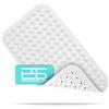 Brandsseller - Tappetino per Vasca da Bagno 70x38cm Anti Slip con Ventosa Bianco