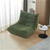JiaOyu Pouf divano da pavimento, divano letto, poltrona relax con schienale, divano da pavimento con funzione sleep, piccolo divano letto per camera da letto, soggiorno (verde)