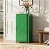 [en.casa] Armadio a Colonna in Metallo Armadietto da Ufficio con 1 Anta e 2 Ripiani Regolabili in Altezza Mobile in Acciaio per Archivio 88 x 40 x 35 cm - Verde Mela