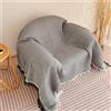 FANSU Telo Copridivano 1 2 3 4 Posti Copripoltrona Copriletto Matrimoniale Multiuso Copritutto, Coperta Copridivano Antiscivolo Reversibile Fodere per Poltrona per Soggiorno (180 * 230cm,Nero)