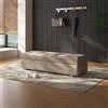 XDOPIRRS Panca Contenitore in Pelle Siliconica Facile da Pulire, Cassapanca Imbottita con Gambe in Acciaio Inox, Pouf Lungo con Design a Quadretti per Fondo Letto, Ingresso e Soggiorno(D,160cm/63in)