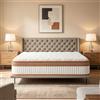 YIDATONG Materasso 140 x 200 cm, Alto 26 cm, Materasso Matrimoniale con Molle Insacchettate e Memory Foam, Durezza H3, Struttura Ortopedica a 7 Zone, Rinforzato sui Bordi, Ipoallergenico, Favorevole al Riposo