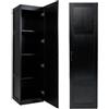 KOMFOTTEU Credenza da Cucina con Manico in Metallo, Armadio a Buffet Antiribaltamento, Mobile da Bagno Stretto a 4 Ripiani, per Sala da Pranzo, Soggiorno, 37,5 x 40 x 150 cm (Nero)