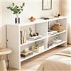 Poxvythb Consolle da Ingresso, Consolle Sottile Dietro Divano, Mobile Ingresso Corridoio, Tavolo Console Stretto Dietro Divano, con doppio ripiano, risparmia spazio; per soggiorno150x15x86cm