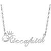 Vnox Collana Con Nome Personalizzabile,Collana Personalizzata Argentato Oro Rosa, Donna Acciaio Inossidabile,Regalo Donna Compleanno Regali Natale Mamma Fidanzata(Corona-1)