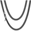 FaithHeart 6/10/14mm Catenina Cubana 45-75cm Hiphop Rock Gioielli da Ballo Collana Uomo Acciaio Alta Qualità con Chiusura Sicura Choker Girocollo Impilamento Antiallergico