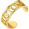U7 Anello da Uomo e Donna Personalizzato con 1/2/3 Nome e Pietra Portafortuna in Acciaio Inossidabile Colore Argento Oro Regalo per Uomo e Donna Compleanno Anniversario Natale