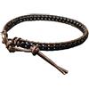 88 INFINITYEE888 Infinityee888 - Cavigliera con perline di onice, 25,4 - 26,7 cm, intrecciata con cordoncino in pelle, realizzata a mano, stile hippie, bohémien, unisex, idea regalo per uomini e donne
