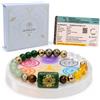 DHWANI ASTRO DhanYog - Braccialetti curativi naturali per uomini e donne con pietre preziose certificate da 8 mm, perline per soldi, magnete e ricchezza, attrazione, prosperità, successo, protezione, fortuna