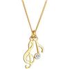 Elli Collana Notenschlüssel Note Swarovski® Kristall 925 Silber